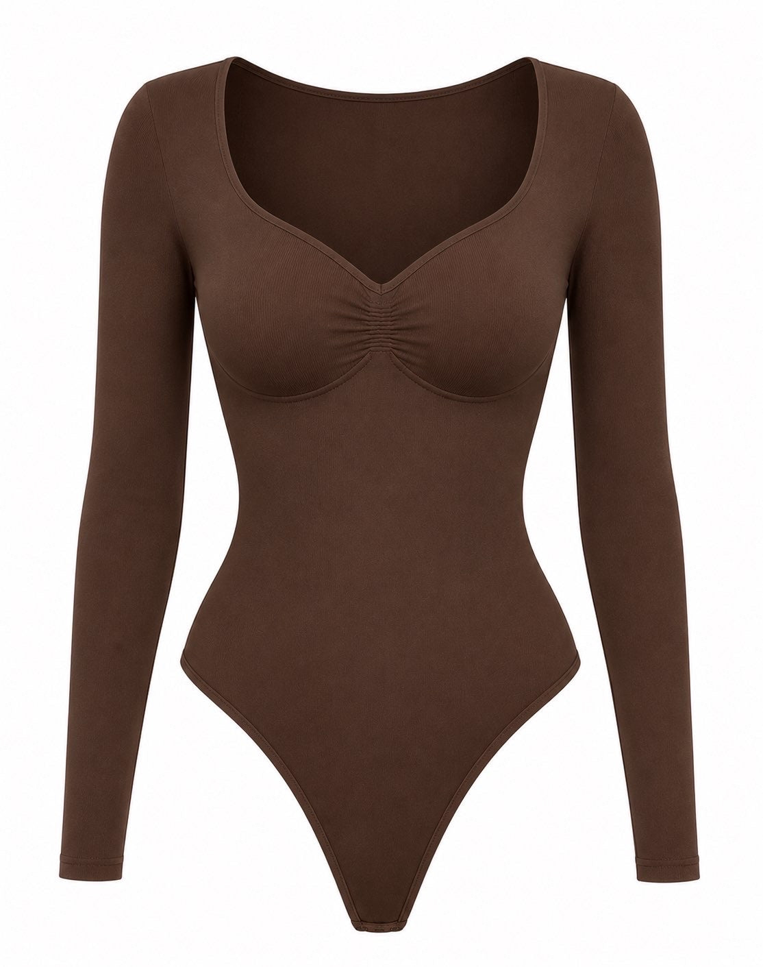 Fitness Bodysuit Long sleeve ( Brown)
